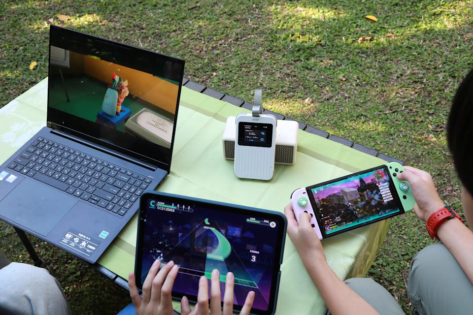 Acer Connect M6E支援 5G 和 WiFi 6E 雙重連線，無論是訊號強度還是網速穩定性，都足以應對多人使用的需求，不管是影音串流、打GAME還是滑手機，都可以暢遊上網