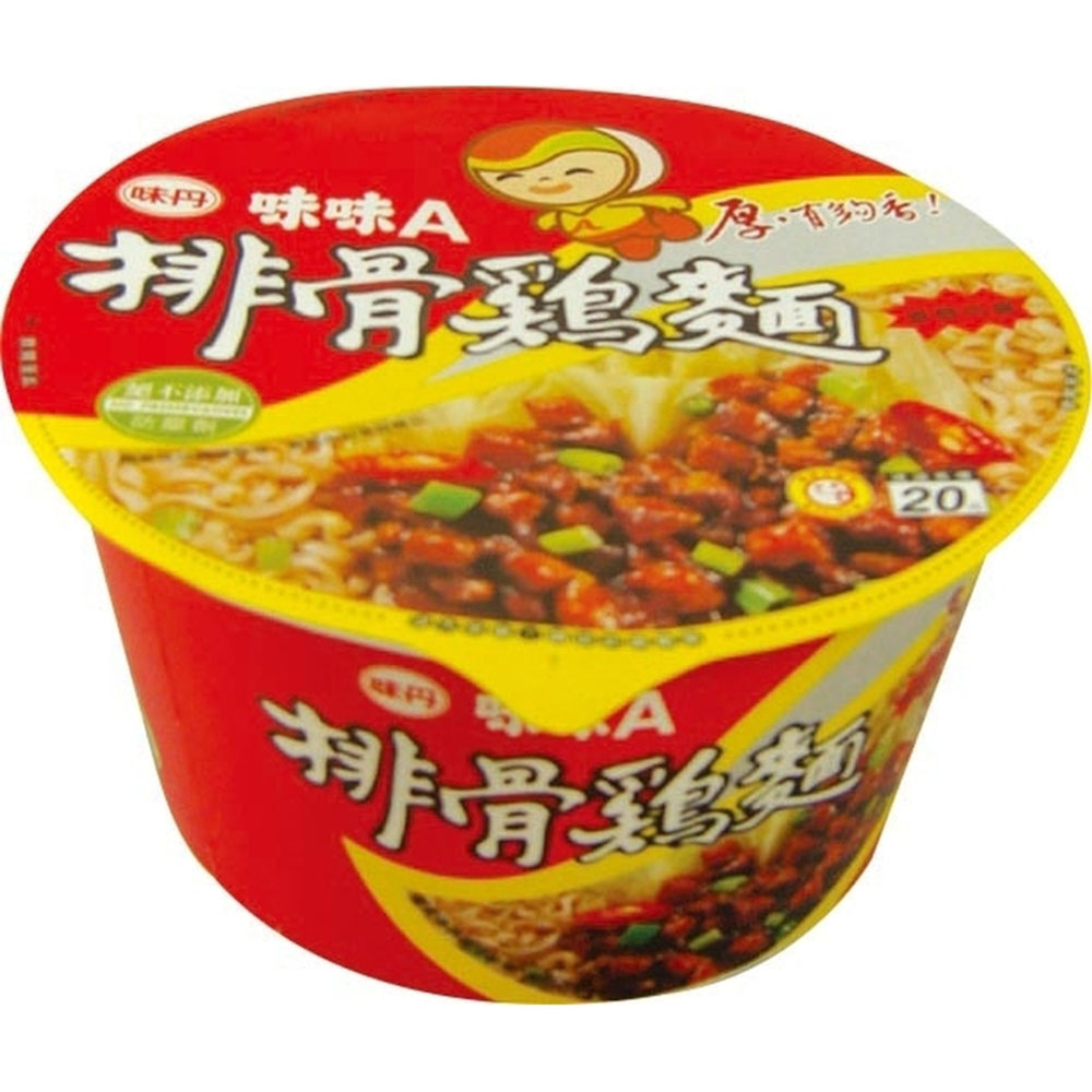 🍜 開箱｜味味 A 小排骨雞麵（碗裝）90g×3｜台式經典泡麵超實測