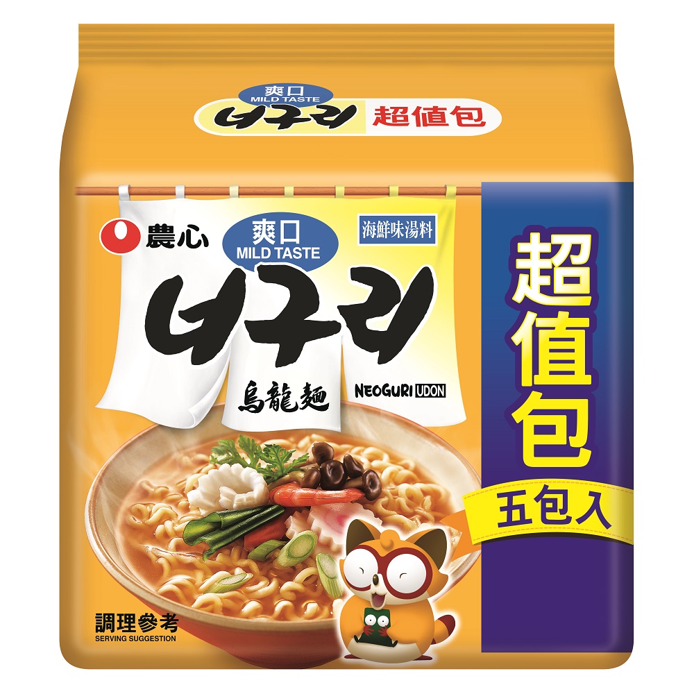 宅家美食開箱》農心爽口海鮮烏龍麵超值包｜5包入囤起來，湯頭鮮甜、麵條超咕溜！