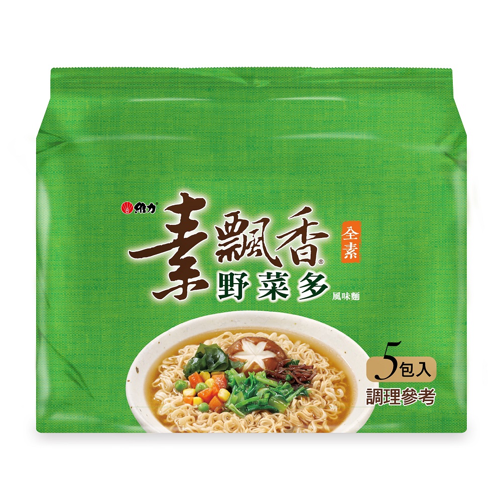 泡麵開箱｜素飄香「野菜多風味麵」：滿滿脱水蔬菜，湯頭清甜回甘！