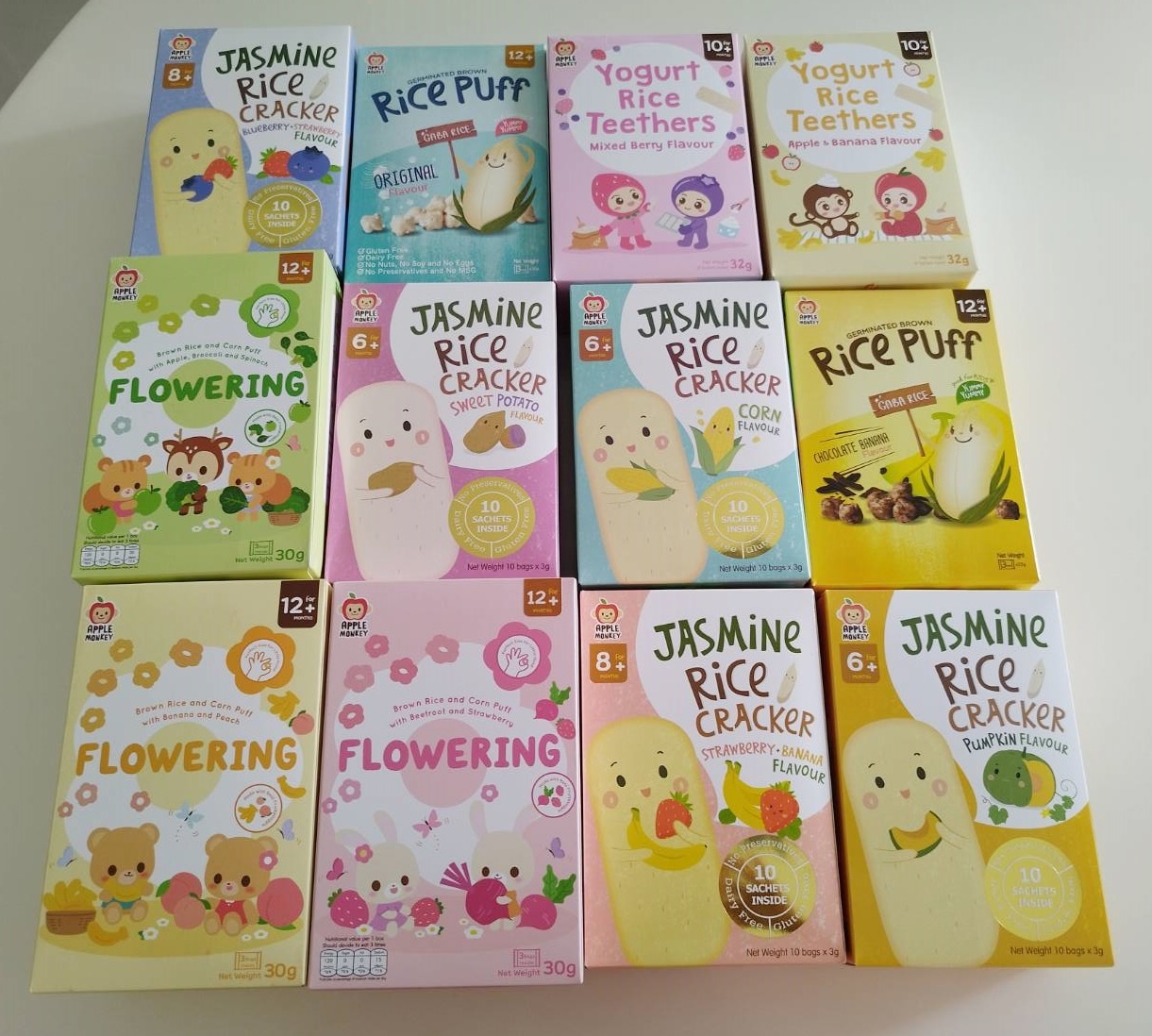 寶寶副食品推薦｜Apple Monkey 愛啵寶寶米餅，6-12 月寶寶安心吃，大人也愛的健康零嘴