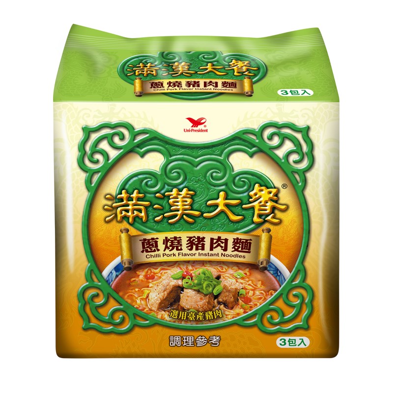 深夜的救贖：滿漢大餐蔥燒豬肉麵開箱！一碗讓你忘記只是吃泡麵